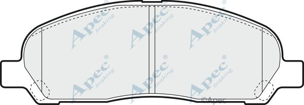 APEC BRAKING Комплект тормозных колодок, дисковый тормоз PAD1421